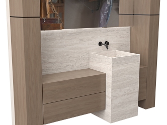 Modern Bathroom Cabinet Bathroom Washstand Bathroom Cabinet 3d model