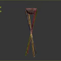 Stylish Wooden Tripod Stand With Top Container For Home Living Accessories