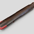 Ancient Chinese Guqin With Dark Wooden Body Red Trim And Strings