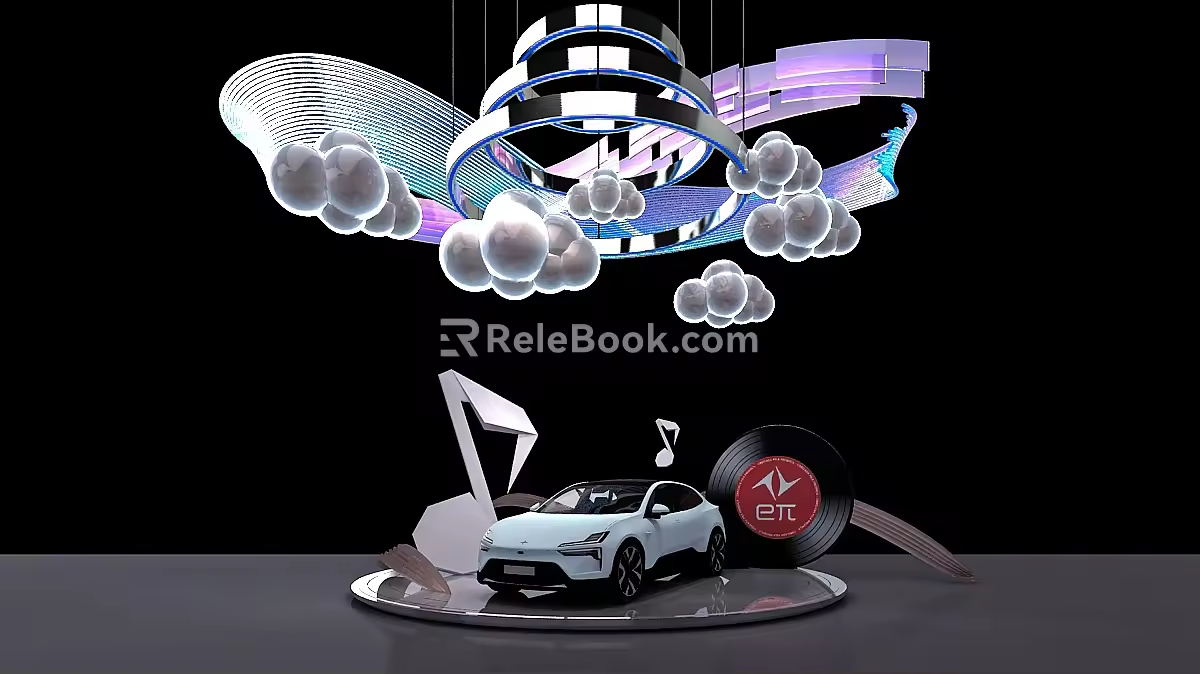 Cloud platform display 3d model