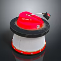 LEI JING Game Character Prop Featuring Red Device Star Emblem Black Base And Connector
