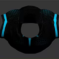 Modern Black and Turquoise Activewear Vest with Honeycomb Pattern and Geometric Decor Design