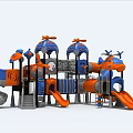 Modern slide combination 3d model