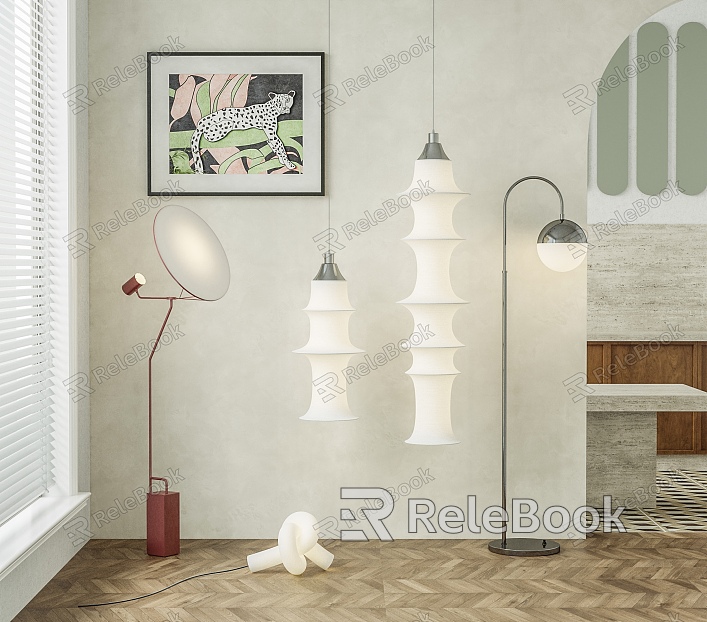 Simple decorative floor lamp chandelier model