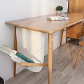 Nordic Style Desk and Chair Room Desk Bookcase Combination 3d model