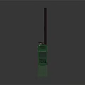 Green Portable Radio Device With Digital Display Screen And Keypad Antenna