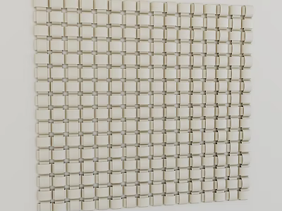 Soft Upholstery With Grid Pattern Square Elements And Neutral Tone Design 3d model