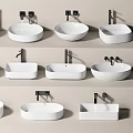 Various Stylish Washbasin Designs With Different Shapes And Faucet Styles For Modern Bathroom Decor