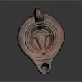 Reddish Brown Clay Vessel With Textured Surface And Two Functional Holes