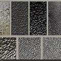 Metallic Wall Panel Samples Featuring Various Textures And Surface Designs 3d model