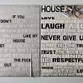 Decorative Square Rug With Motivational Text Patterns And Typography Design For Home Decor