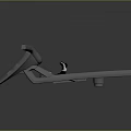 Black Metal Mechanical Bracket Structure With Holes And Protruding Parts