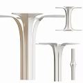 Modern White Curved Columns With Sleek Design And Various Heights Arrangement