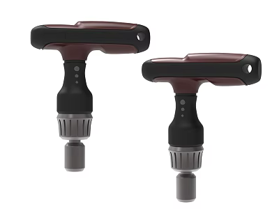 Black And Red Industrial Equipment With Ergonomic Handle And Connection Interface 3d model