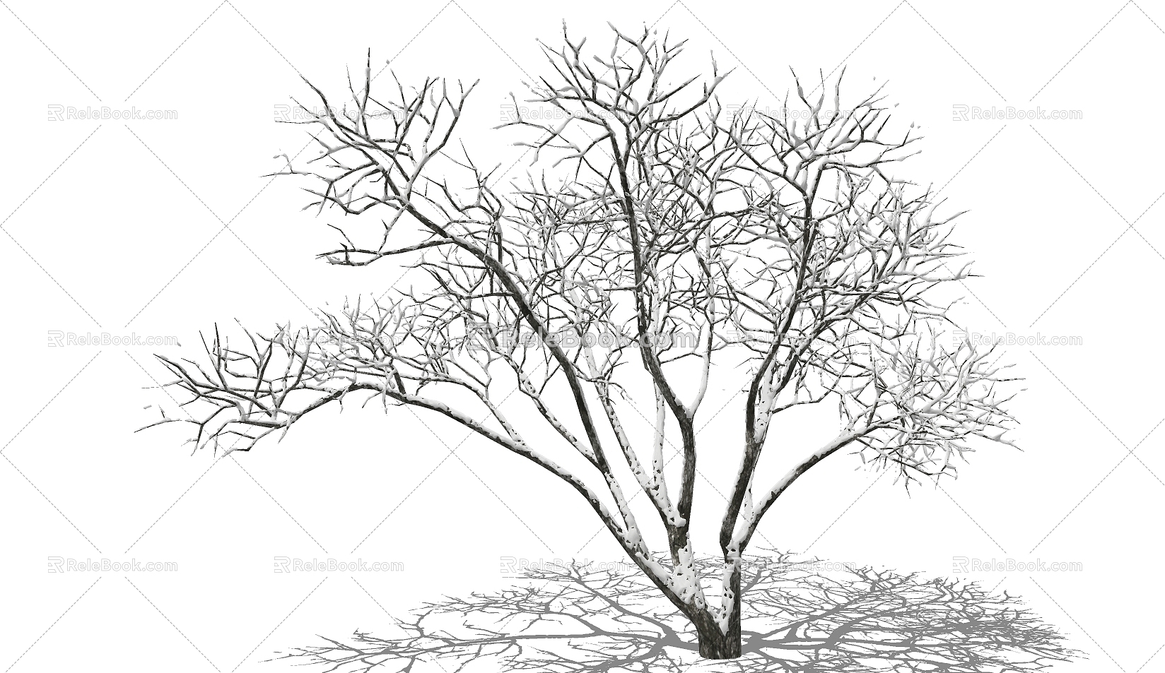 Style Winter Landscape Tree 3d model