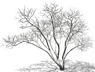 Style Winter Landscape Tree 3d model