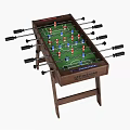 Wooden Foosball Table Design With Colorful Player Figures For Home Game Room Entertainment