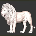 Rose Gold Lion Statue Metallic Sculpture With Reflective Surface On Dark Background