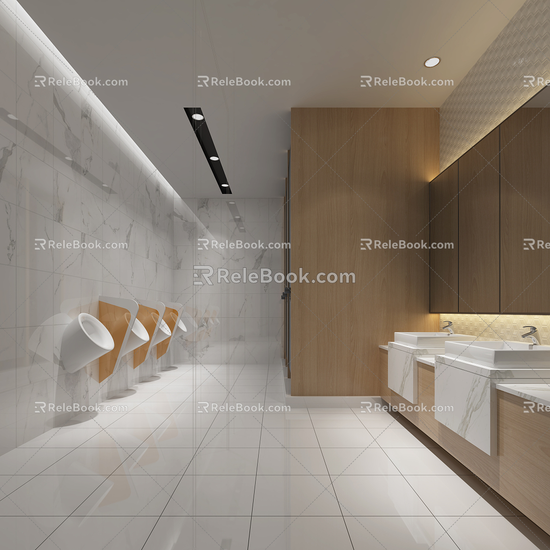 Public toilet Modern toilet 3d model