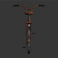 Colorful Vintage Bicycle Design With Orange Seat White Tires And Rear Rack