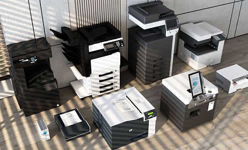 Modern Printers 3d model