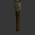 Breaching Winch Weapon Type A1 With Wooden Handle And Metal Top Structure 3d model