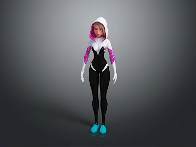 Spiderman CG Spiderman Female Spiderman Cartoon Spiderman Anime Spiderman Style Spiderman 3d model