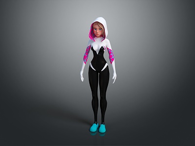 Spiderman CG Spiderman Female Spiderman Cartoon Spiderman Anime Spiderman Style Spiderman 3d model