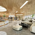 modern library 3d model