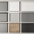 Various Roller Shutters Different Colors Textures And Design Styles For Home Use 3d model