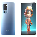 Vivo Smartphone With Blue Back Cover And Cartoon Astronaut On Display Screen