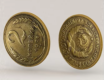 Gold Coins Ancient Coins Collectible Coins Currency Copper Coins Steel Arongs Cultural Relics Foreign Currency Money 3d model