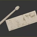 Traditional Gong Musical Instrument with Marble Stand and Wooden Mallet