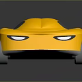 Sleek Yellow Sports Car Concept With Modern Aerodynamic Design And Shiny Wheels