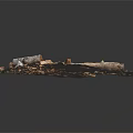 Natural Wood and Stone Artisanal Decor Featuring Logs Wood Shavings and Textured Stone Slab