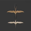 Indoor Green Plant Ornament With Silver And Gold Foliage On Black Background