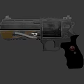 Modern Tactical Revolver Design With Metal Body Black Grip And Cylinder
