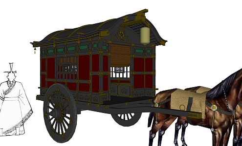 Chinese carriage 3d model