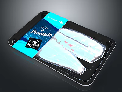 Kroger Pescatore Fish Fillets Packed in Plastic Tray with Two Pieces 3d model