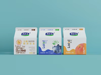 milk drink yogurt milk products 3d model