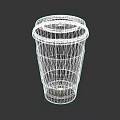 Coffee Shop Takeaway Coffee Cup With Red And Beige Design And White Lid