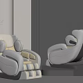 Modern White Massage Chair With Ergonomic Design And Comfortable Luxury Seating