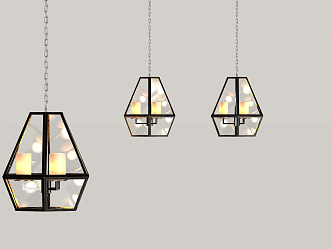 Industrial LOFT chandelier 3d model