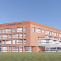Modern Primary School Simple Primary School 3d model