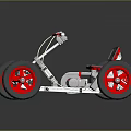 Kinder Kids Tricycle Featuring Red Wheels Red Seat and Silver Frame Design