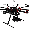 Smart Drone With Multi Rotor Structure And Professional Camera Equipment 3d model