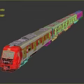 Modern Red CRRC Train with Streamlined Design Multiple Carriages and Reflective Surface