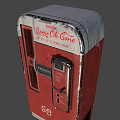 Vintage Red Commercial Gas Pump Equipment With Retro Service Station Design