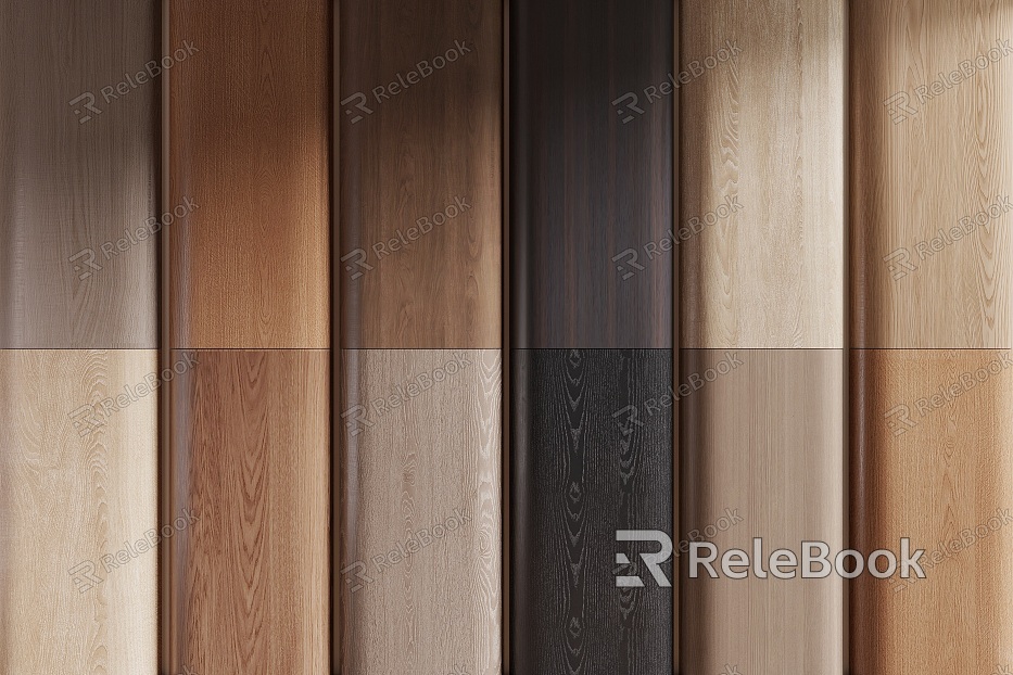 Wood veneer wall trim panel wood veneer background wall model