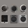 Modern Various Design Washing Machines With Round Square Shapes And White Gray Colors
